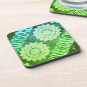 Dessous de verre en plastique dur. TAPA Vert コースター (左側)