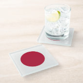 Dessous-de-verre En Verre Drapeau Japon ガラスコースター (アングル)