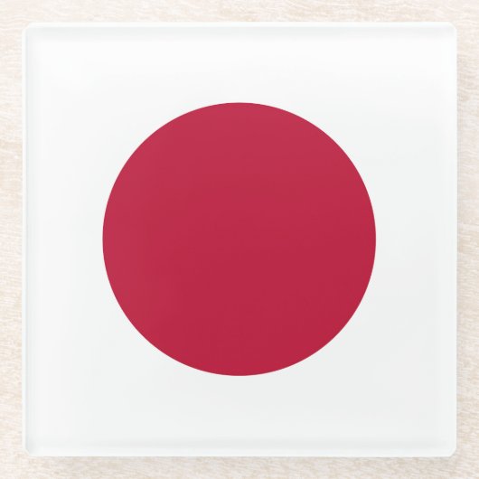 Dessous-de-verre En Verre Drapeau Japon ガラスコースター (正面)