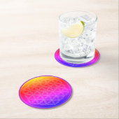 Dessous-de-verre Fleur de Vie ラウンドペーパーコースター (インサイチュ)