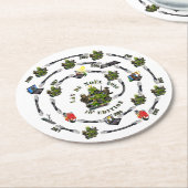 Dessous de verre LAN de Noël 10e édition ラウンドペーパーコースター (アングル)