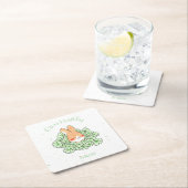 Dessous de verre papier personnalisé Lapin スクエアペーパーコースター (インサイチュ)