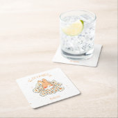 Dessous de verre papier personnalisé Lapin スクエアペーパーコースター (インサイチュ)