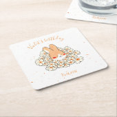 Dessous de verre papier personnalisé Lapin スクエアペーパーコースター (アングル)