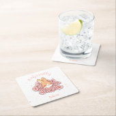 Dessous de verre papier personnalisé Lapin スクエアペーパーコースター (インサイチュ)