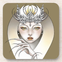 Dessous de verre plastique dur Déesse de la lune