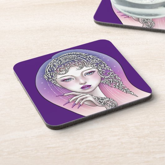 Dessous de verre plastique dur Déesse de la nuit コースター (左側)