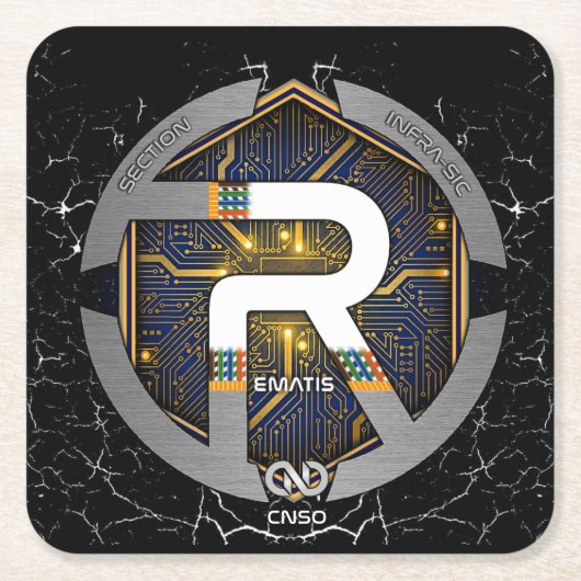 DESSOUS DE VERRE REMATIS 2025 スクエアペーパーコースター (正面)