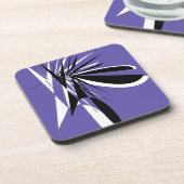 Dessous-de-Verre Violet graphique en Plastique コースター (左側)