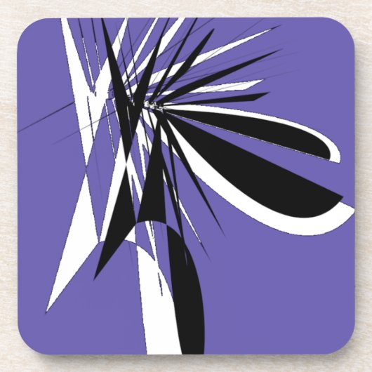 Dessous-de-Verre Violet graphique en Plastique コースター (正面)
