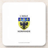 Dessous de verres - blason de L'Aigle - Normandie コースター (正面)