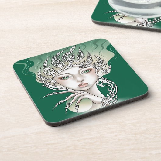 Dessous de verres plastique dur Déesse des arbres コースター (左側)