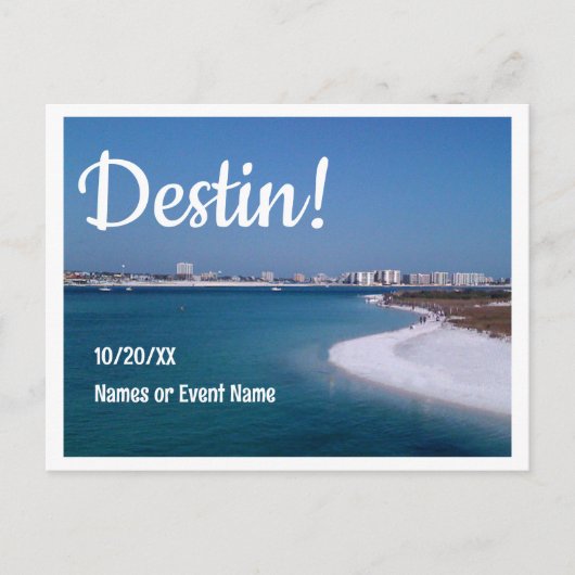 Desstin Florida日付または結婚イベントを保存 ポストカード (正面)