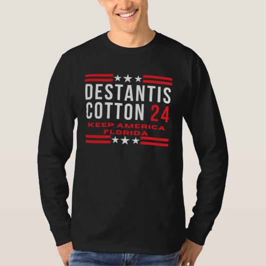 DeStantis Cotton 2024 Keep America Florida Electio Tシャツ (正面)