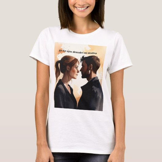 Destellos de Miradas: Ilustración en Acuarela que  Tシャツ (正面)
