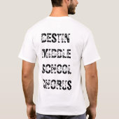 Destinの中学校のTシャツのデザイン Tシャツ (裏面)