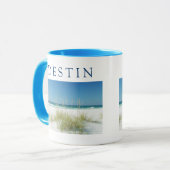 DESTINの~の海のオートムギは晴れた日を浜に引き上げます マグカップ (正面左)