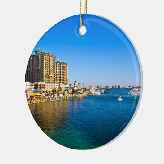 Destinフロリダ港の美しい写真のオーナメント セラミックオーナメント (左)