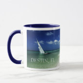 Destin、フロリダ-世界で最も幸運な漁村 マグカップ (左)