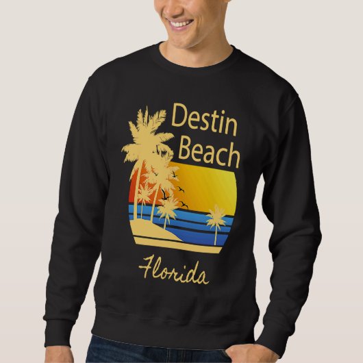 Destin Beach Florida Souvenir Graphic スウェットシャツ (正面)