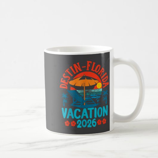 Destin Florida 2026 Family Vacation Beach Summer V コーヒーマグカップ (右)