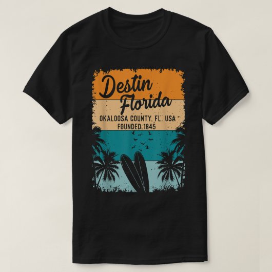Destin Florida FL Beach Souvenirs And Gifts Men Wo Tシャツ (デザイン正面)