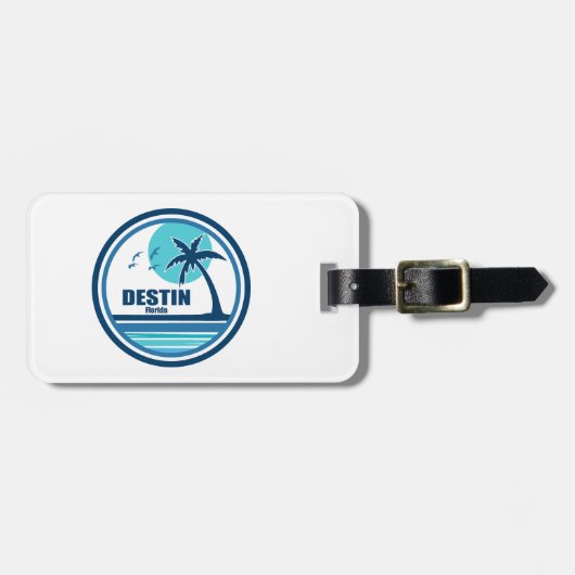 Destin Florida Palm Tree Birds ラゲッジタグ (正面横)