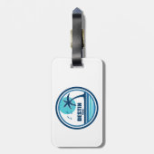 Destin Florida Palm Tree Birds ラゲッジタグ (裏面縦)