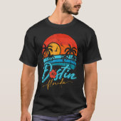 Destin Florida Sunset Retro Summer Vacation Beach Tシャツ (正面)