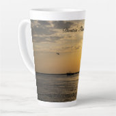 Destin Sunset And Helicopters Latte Mug カフェラテマグ (左アングル)