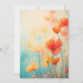 Destination Beach Teal Coral & Soft Yellow Sunset  セーブザデート (裏面)