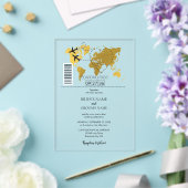 Destination Boarding Pass ウェディング アクリル招待状 (インサイチュ (ウェディング))