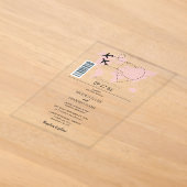 Destination Boarding Pass ウェディング インビテーション アクリル招待状 (レイダウン)