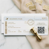 Destination Boarding Pass Ticket Photo Wedding 招待状