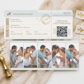 Destination Boarding Pass Ticket Photo Wedding 招待状