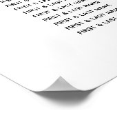 Destination Boarding Pass Wedding Seating Chart ポスター (角)