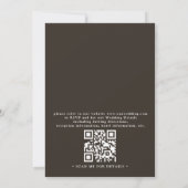 Destination Mexican Tropical Palm QR Code Wedding 招待状 (裏面)