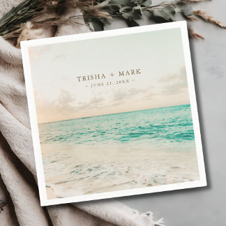 Destination Sunset Beach Wedding スタンダードカクテルナプキン