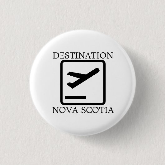 Destination To the East Coast Nova Scotiaボタン 缶バッジ (正面)
