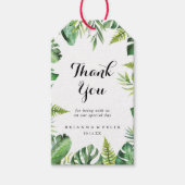 Destination Tropical Greenery結婚's Thank You ギフトタグ (正面)