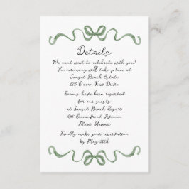 Destination Tropical Wedding Details Card エンクロージャーカード