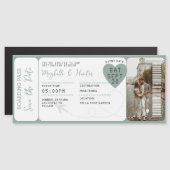 Destination Wedding Boarding Pass Plane Ticket (正面/裏面)