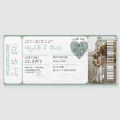 Destination Wedding Boarding Pass Plane Ticket (正面)