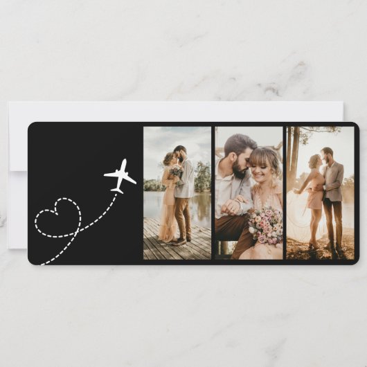 Destination Wedding Boarding Pass Plane Ticket (裏面)