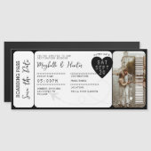 Destination Wedding Boarding Pass Ticket QR Code (正面/裏面)