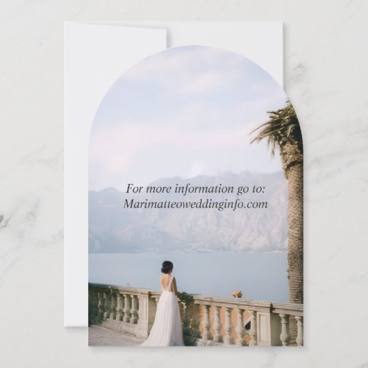 Destination Wedding Flat Wedding Invitation 招待状 (裏面)