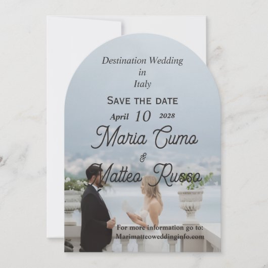 Destination Wedding Flat Wedding Invitation 招待状 (正面)