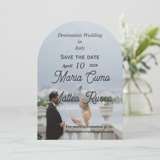 Destination Wedding Flat Wedding Invitation 招待状 (スタンド正面)
