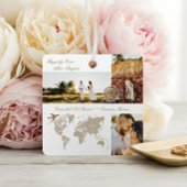 Destination Wedding Map Pin Photo Collage Keepsake メタルオーナメント