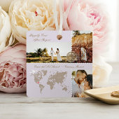 Destination Wedding Map Pin Photo Collage Keepsake メタルオーナメント